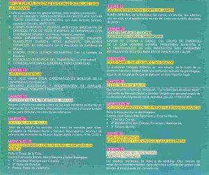 Folleto programación actividades Aula de la salud y los sentidos